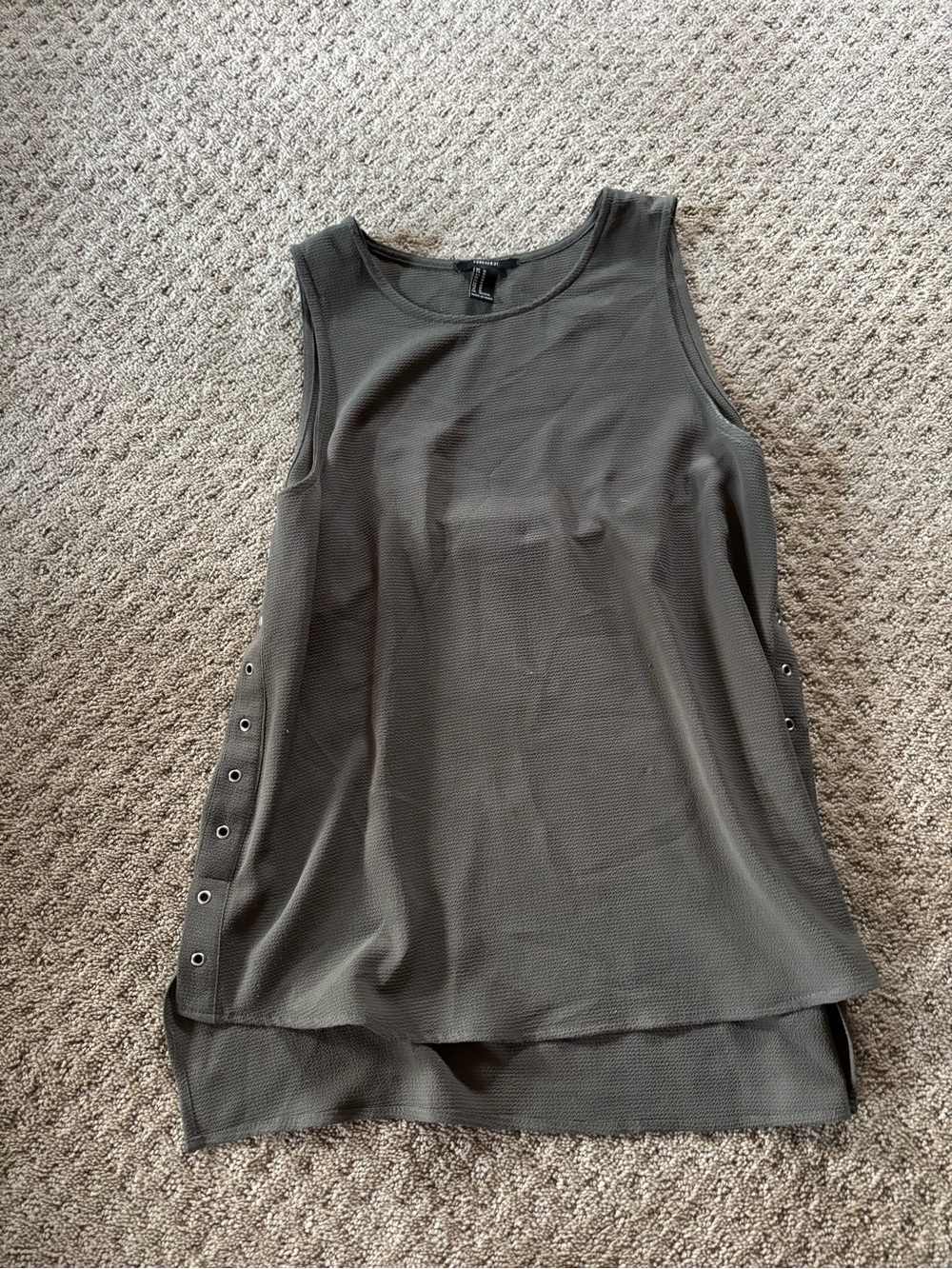 Forever 21 Studded High Low Tank Blouse